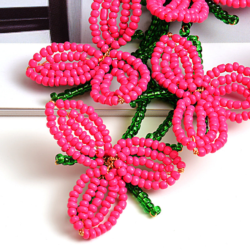 Beaded Flower Earrings