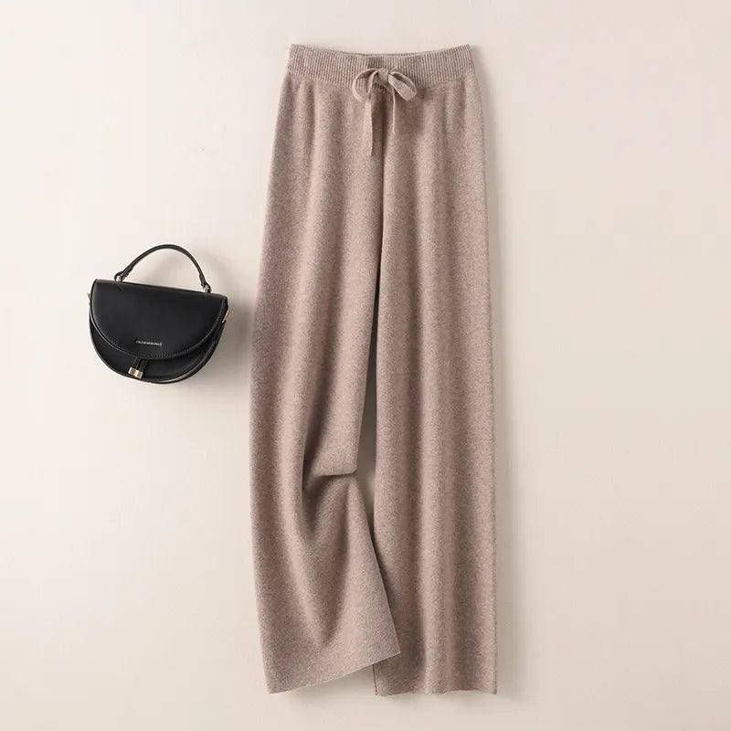 High-waist Merino Wool Pant Featuring a Wide leg - Freedom Hill