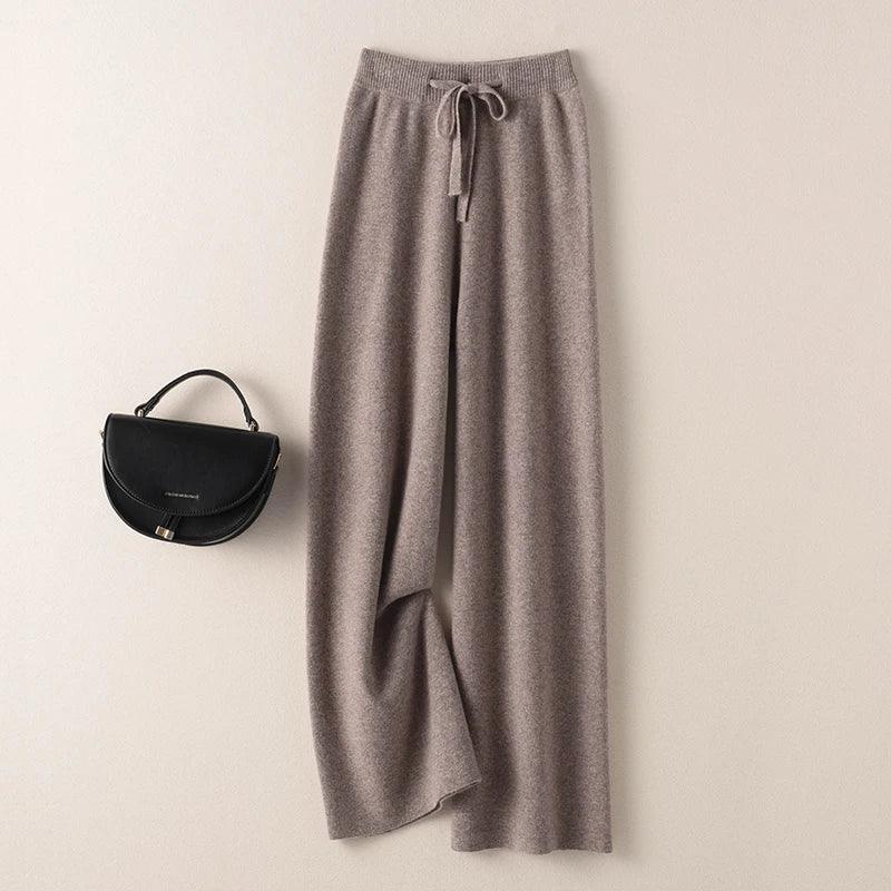 High-waist Merino Wool Pant Featuring a Wide leg - Freedom Hill