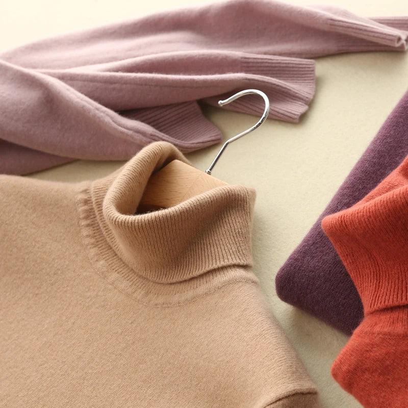 Merino Wool Turtleneck Sweater - Freedom Hill