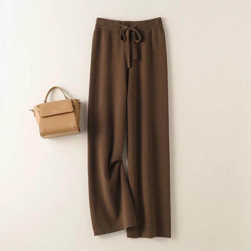 High-waist Merino Wool Pant Featuring a Wide leg - Freedom Hill