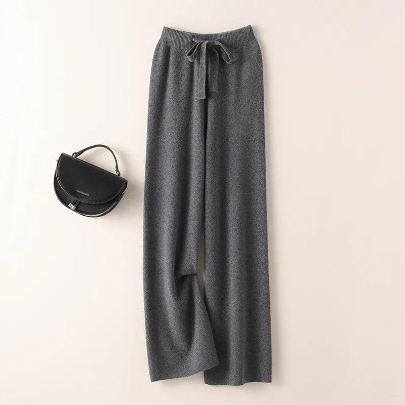 High-waist Merino Wool Pant Featuring a Wide leg - Freedom Hill