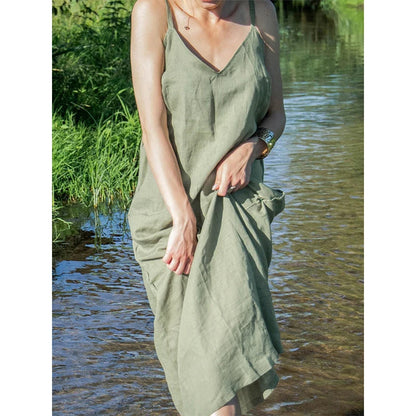 Venus Grace Linen Maxi Dress