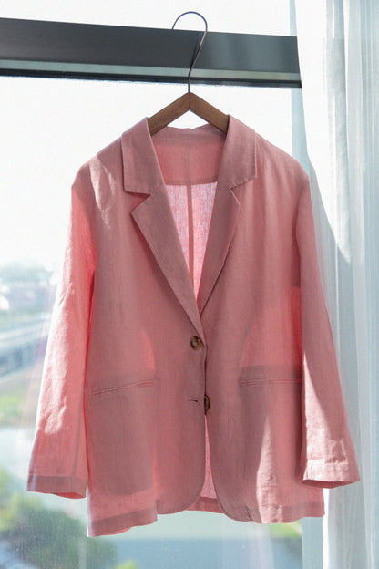 Sheer Linen Blazer